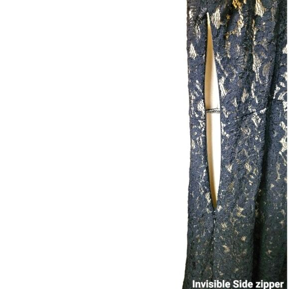 NEW Lane Bryant Plus Size Black Lace Overlay Midi Cocktail Dress. - Picture 4 of 12